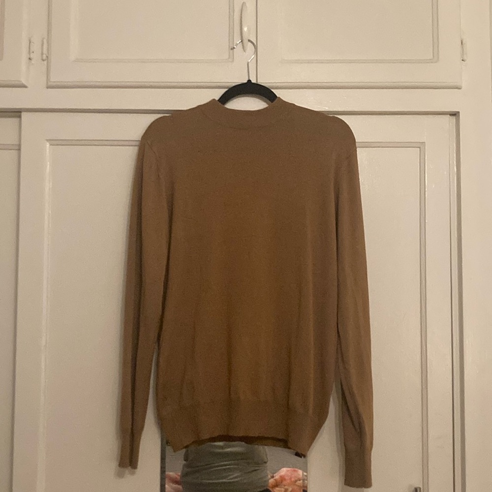 Gianni Feraud Brown Mockneck Long Sleeve
